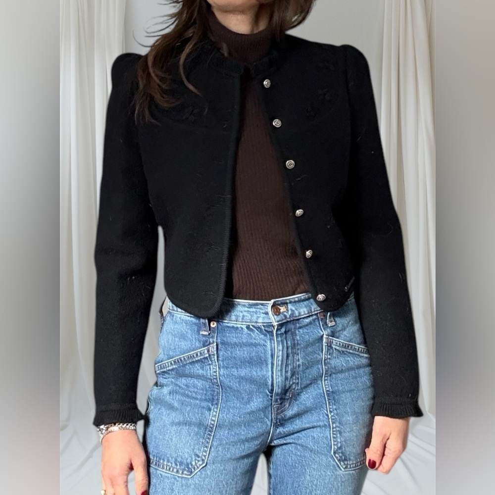 Scheiber Tyrol Black Boiled Wool Jacket